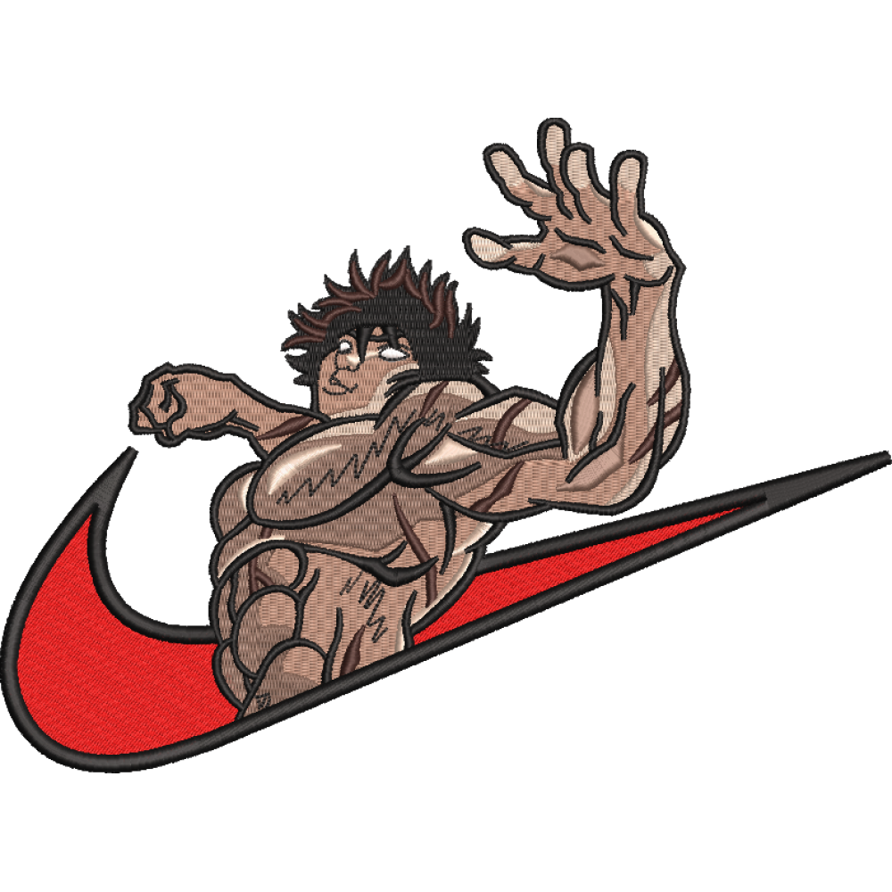 Скачать вышивку Baki Hanma Anime/ Аниме Боец Баки Ханма Nike по цене 450 ₽  - купить на сайте Эмбротека