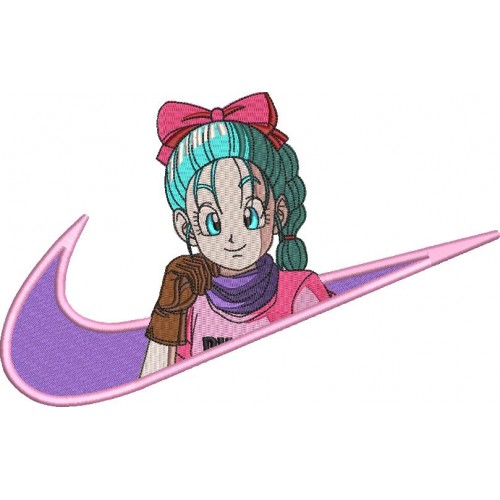 Файл вышивки Bulma Dragon Ball/ Бульма Аниме Драгон Бол Nike