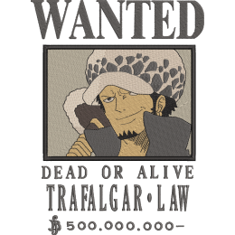 Постер Трафальгар Д Лоу. Аниме Ван Пис/ Wanted LAW. Anime One Piece