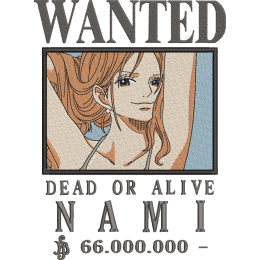 Wanted Nami, One Piece/ Постер-Розыск Нами. Аниме Ван Пис