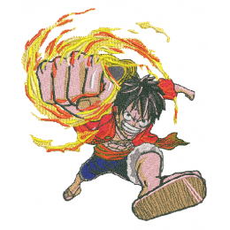 Luffy puño de fuego