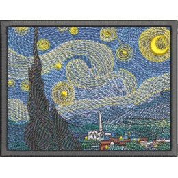 The Starry Night/ Дизайн вышивки Звездная ночь. Ван Гог