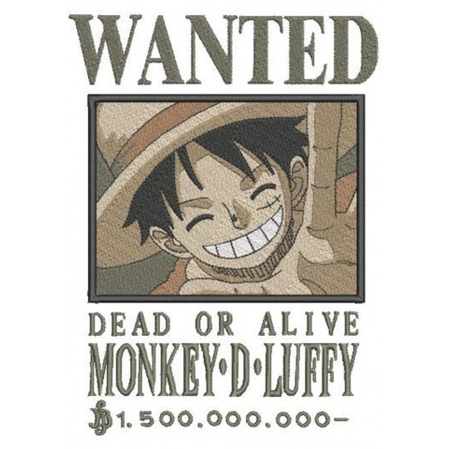 Файл вышивки Luffy bounty