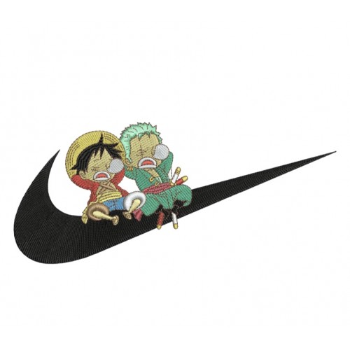 Файл вышивки swoosh onepiece chibi