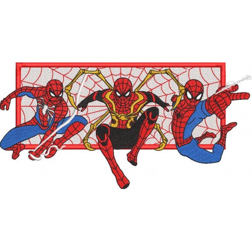 Файл вышивки Spiderman trio