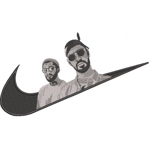 Файл вышивки Nike Andy and Mijagi/ Энди и Мияги Найк