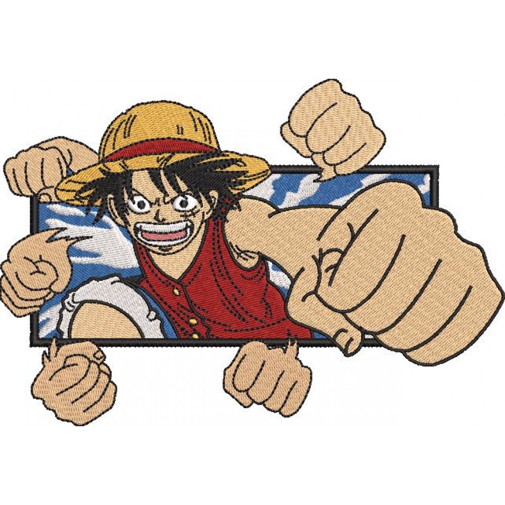 Скачать вышивку Luffy multihand/ Луффи из Аниме Ван Пис по цене 300 ₽ -  купить на сайте Эмбротека