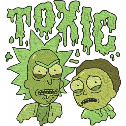 Файл вышивки Rick and Morty Toxic/ Рик и Морти
