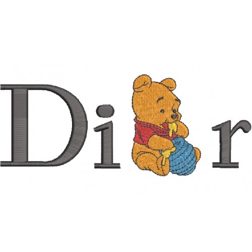 Файл вышивки Dior & Pooh/ Диор и Винни пух