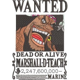Розыск Маршалл. Аниме Ван Пис. Wanted Marshall