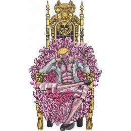 Дофламинго. Аниме Ван Пис/ Doflamingo embroidery