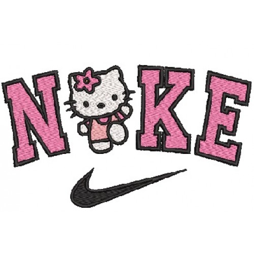 Файл вышивки Nike & Hello Kitty/ Найк и Хелло Китти