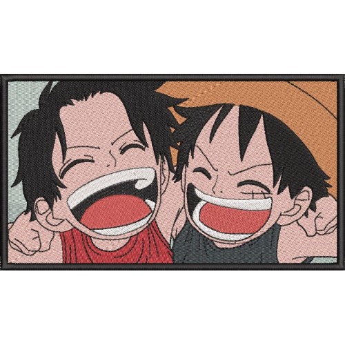 Файл вышивки Luffy & Ace/ Луффи и Эйс Аниме Ван Пис