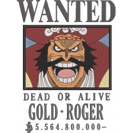 Wanted Roger. Постер - Разыскивается Капитан Роджер. Аниме Ван Пис