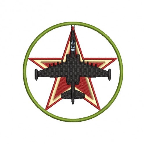 Файл вышивки Су-25 Звезда