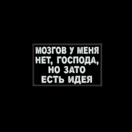 Мозгов у меня нет