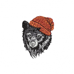 Файл вышивки Миша в шапке