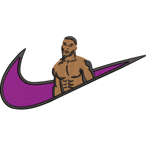 Файл вышивки Майк Тайсон Найк/ Swoosh Nike Mike Tyson