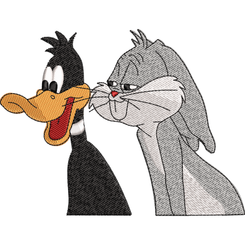 Файл вышивки Bugs Bunny and Daffy Duck