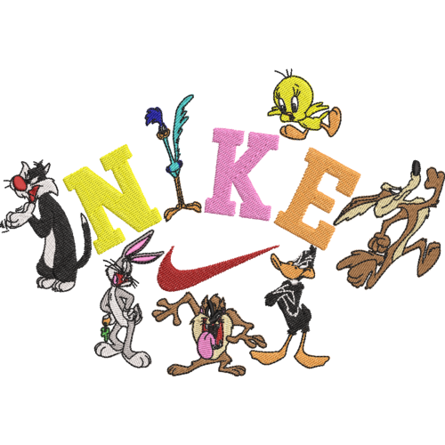 Файл вышивки Nike Looney Tunes