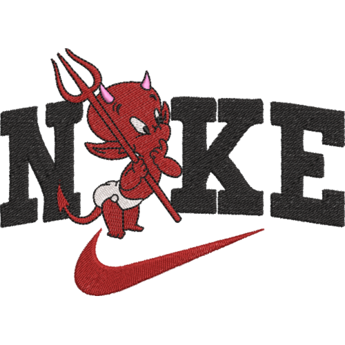 Файл вышивки Nike Чертенок