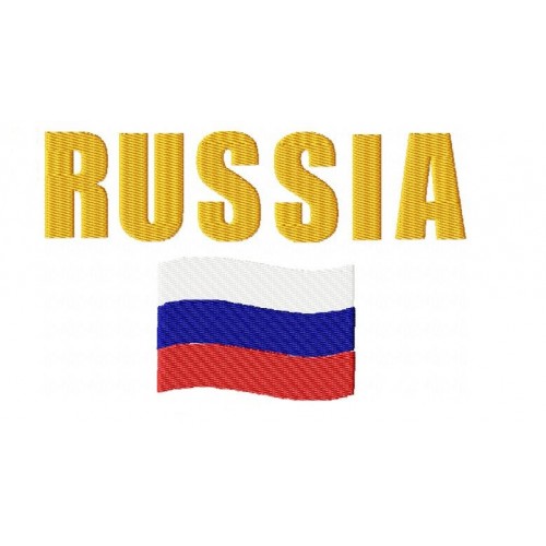 Файл вышивки Россия и триколор
