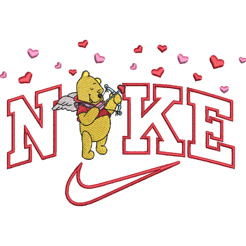 Файл вышивки Nike Pooh \ Найк и Винни Пух