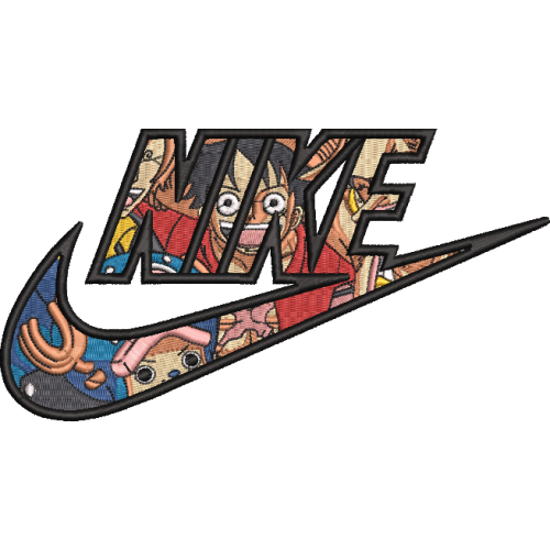 Файл вышивки Аниме ВанПис Луффи Найк / ANIME NIKE LUFFY ONE PIECE