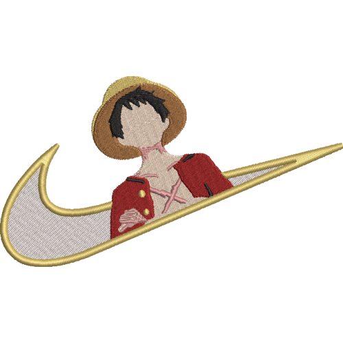 Файл вышивки Найк Аниме ВанПис Луффи / NIKE ANIME LUFFY ONE PIECE