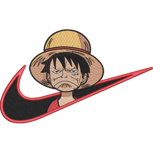 Файл вышивки Найк Луффи Аниме Ван Пис / Nike Luffy Anime One Piece 2