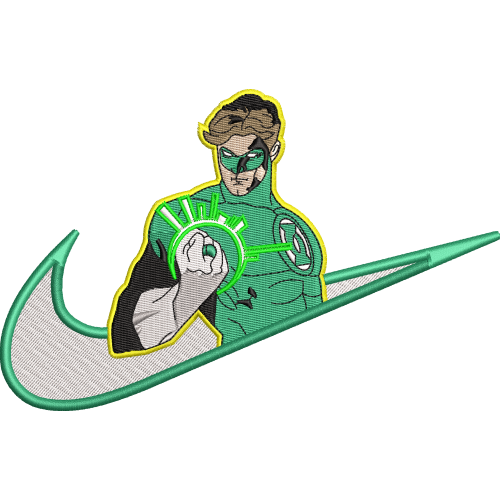 Файл вышивки Найк Зеленый Фонарь / Nike GREEN LANTERN