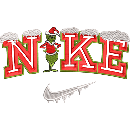 Файл вышивки Найк Гринч Рождество / Nike Grinch Christmas 2