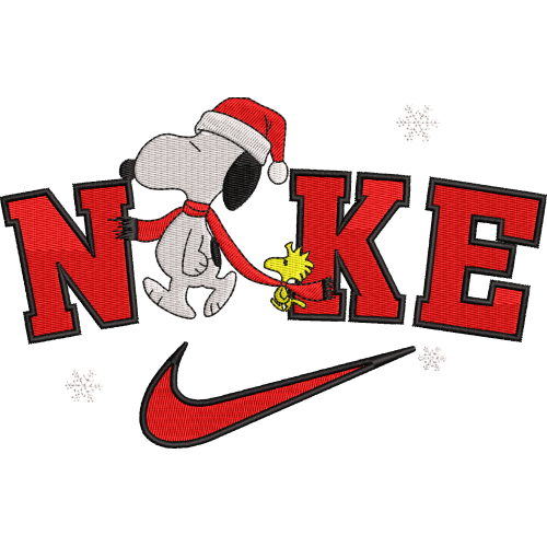 Файл вышивки Снупи Рождество / Snoopy Christmas Nike