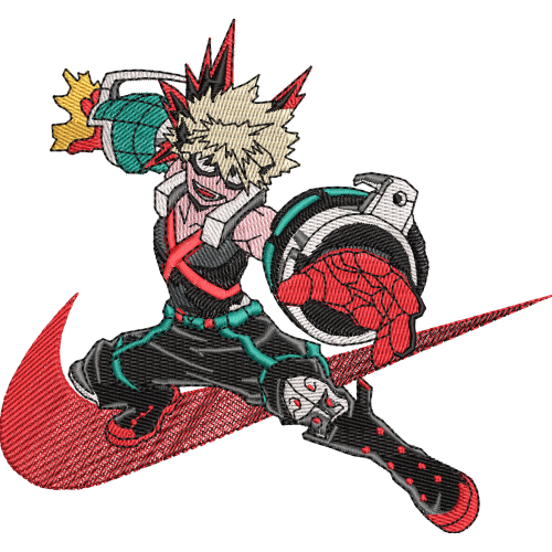 Файл вышивки Найк Бакуго Моя геройская академия / NIKE Katsuki Bakugou My Hero Academia