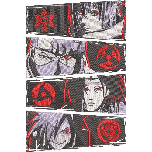 Файл вышивки Аниме Саске Какаси Итачи Мадара/Sasuke Kakashi Itachi Madara