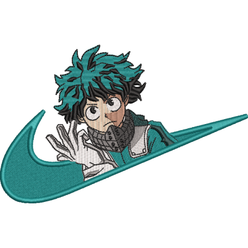 Файл вышивки Аниме Найк Мидория / Anime Nike Midoriya