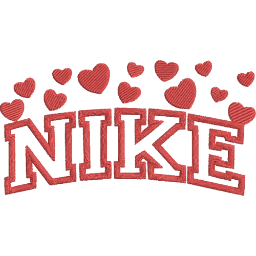 Файл вышивки Nike hearts