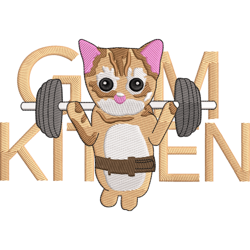 Файл вышивки Gym Kitten/Котик