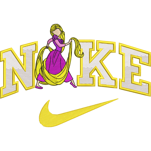 Файл вышивки Найк Рапунцель/ Nike Rapunzel