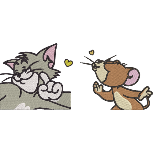 Файл вышивки Парный Tom and Jerry