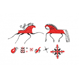 Мезенская лошадь узоры