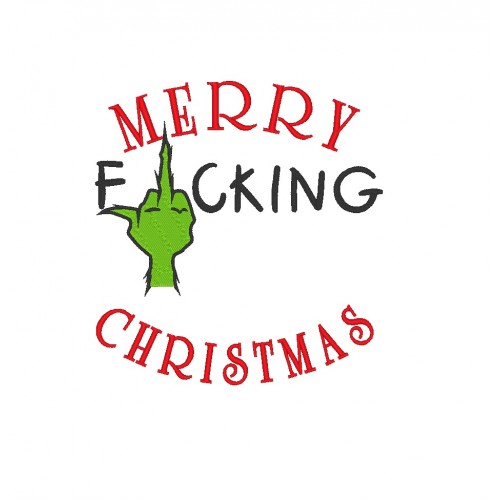 Файл вышивки Merry Fucking christmas