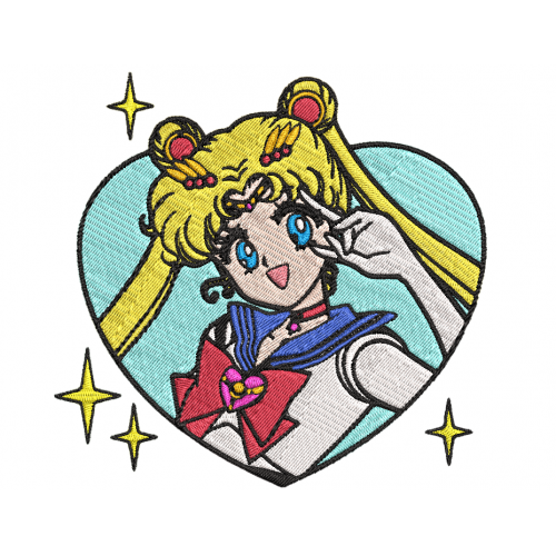 Файл вышивки Sailor Moon heart