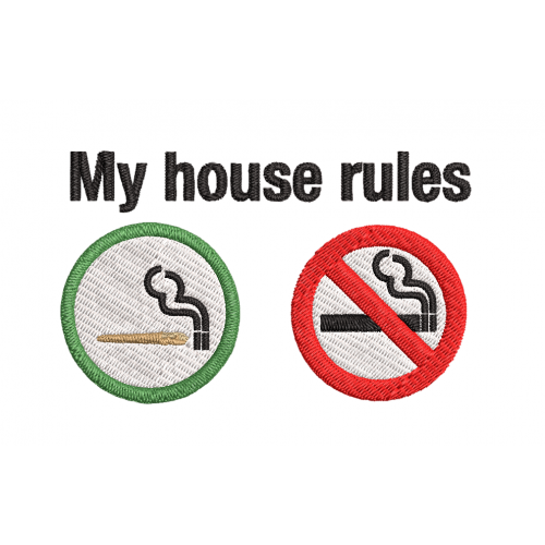 Файл вышивки My house rules