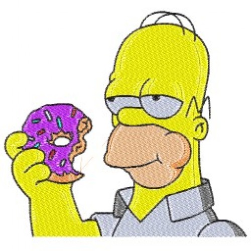 Файл вышивки Гомер Симпсон с пончиком