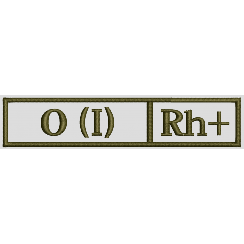 Файл вышивки Группа крови первая положительная