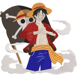 One Piece with a flag