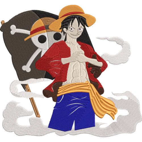 Файл вышивки One Piece with a flag