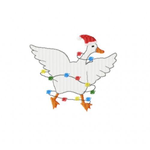 Файл вышивки гусь / новый год / новогодний гусь