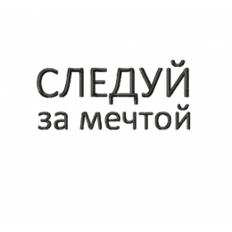 Надпись/ следуй за мечтой